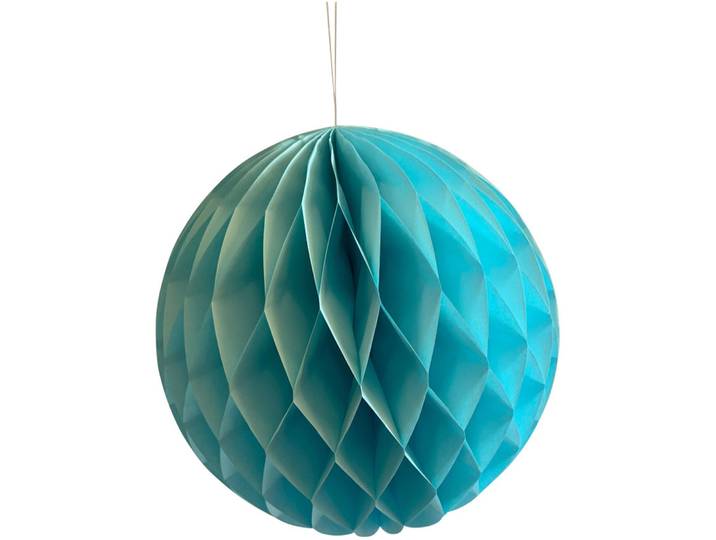 Dekoration Honeycomb türkis Papier/Eisen B 20 cm - Dekoration