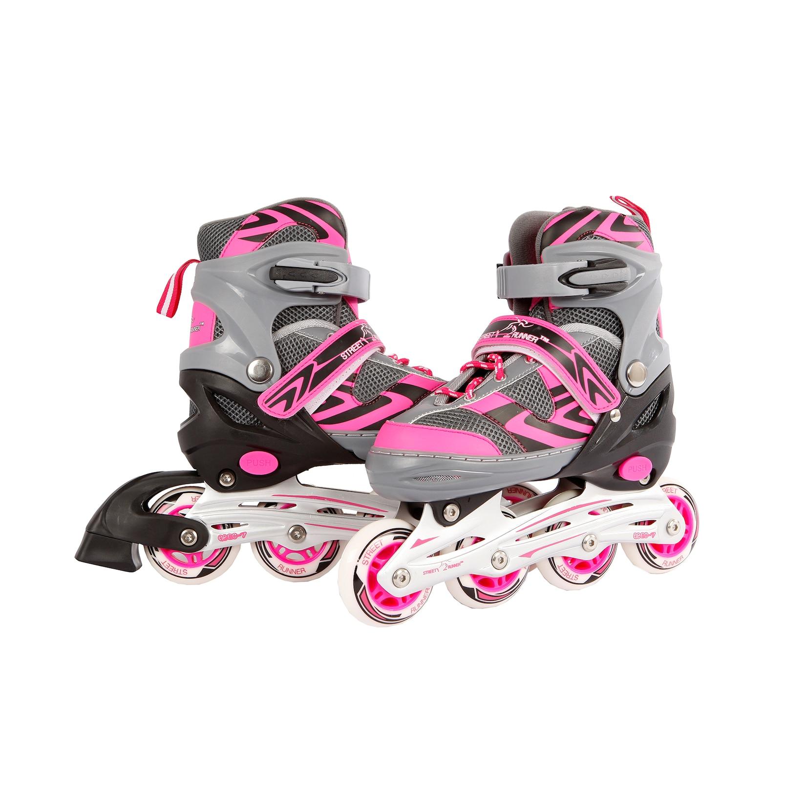 Kids Globe Street Rider Inlineskates Inliner rosa/grau verstellbar Größe 29-32