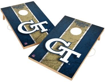 Skip's Garage Vintage Georgia Tech Yellow Jackets Regulation 2x4 Cornhole Set
