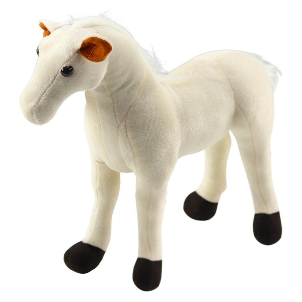 Lean Toys Weisses Pferd 40x37cm (37 cm) (LEA13923-uniw)