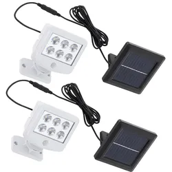 Solarlampen für Außen mit Bewegungsmelder Solar Lampen Außenbereich Garten, LED Tageslichtweiß,  H 12,8 cm, 2er Set