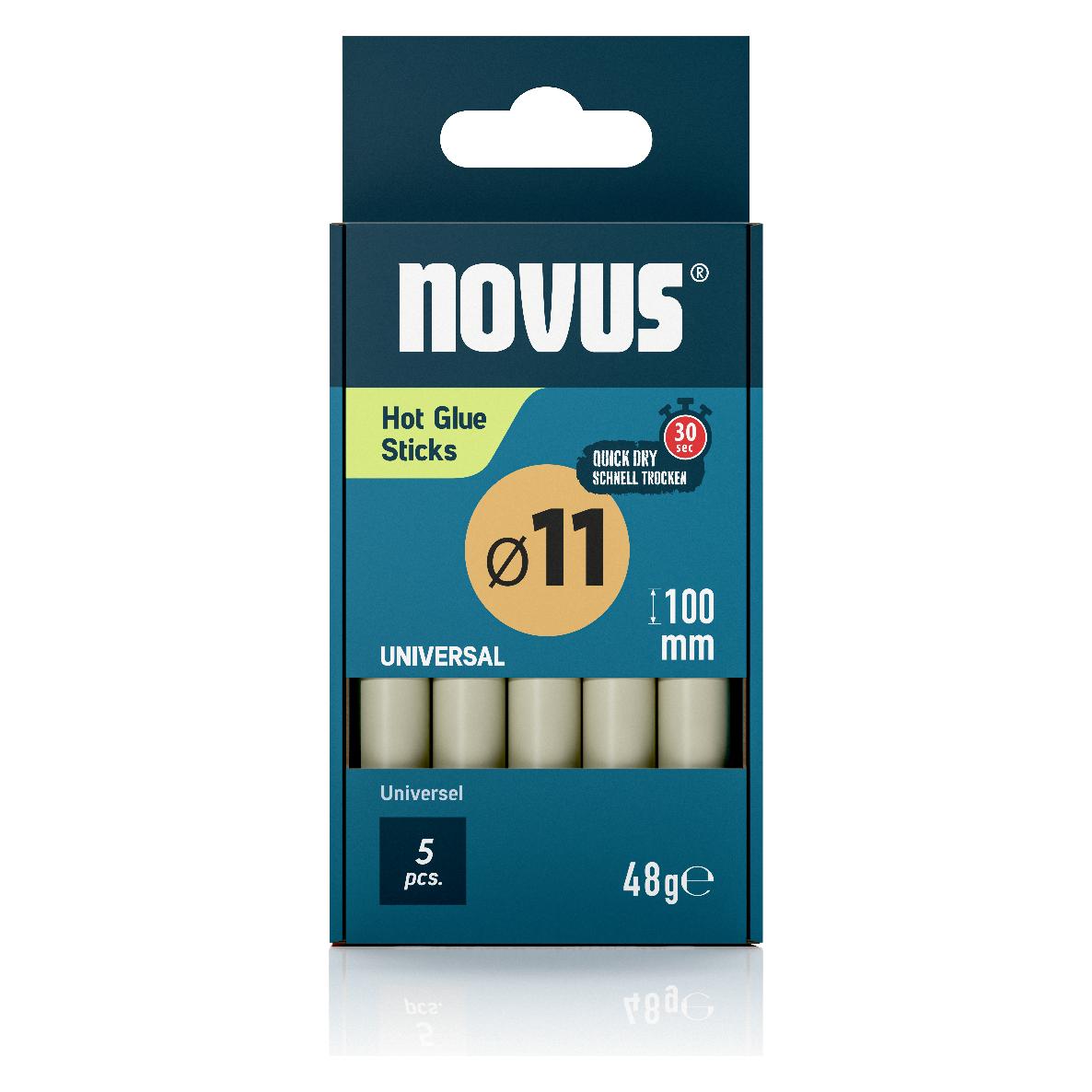 Novus TOOLS Heissklebesticks Universal Ø 11 mm, 40 Stück, für Klebepistolen (046-0018)