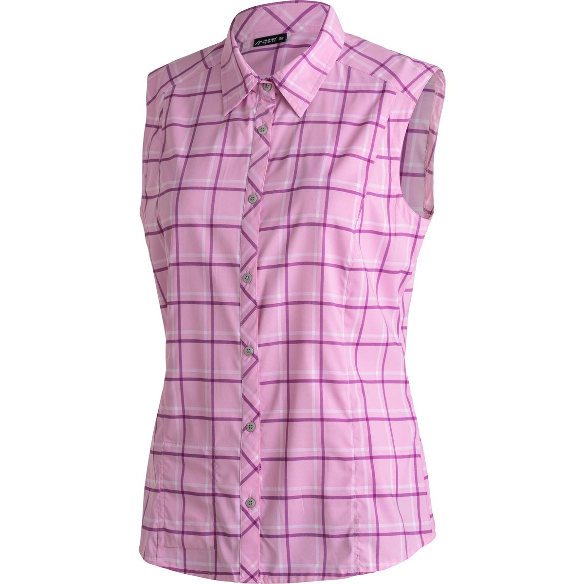 Maier Sports Sana Sleeveless lilac check (M20411) 42 3000284-M20411-42