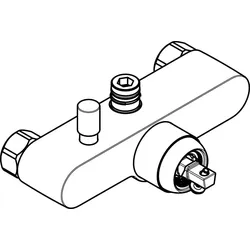 Hansgrohe Funktionsblock kpl. Showerpipe Einhebel ohne Griff chrom, 92453000 92453000