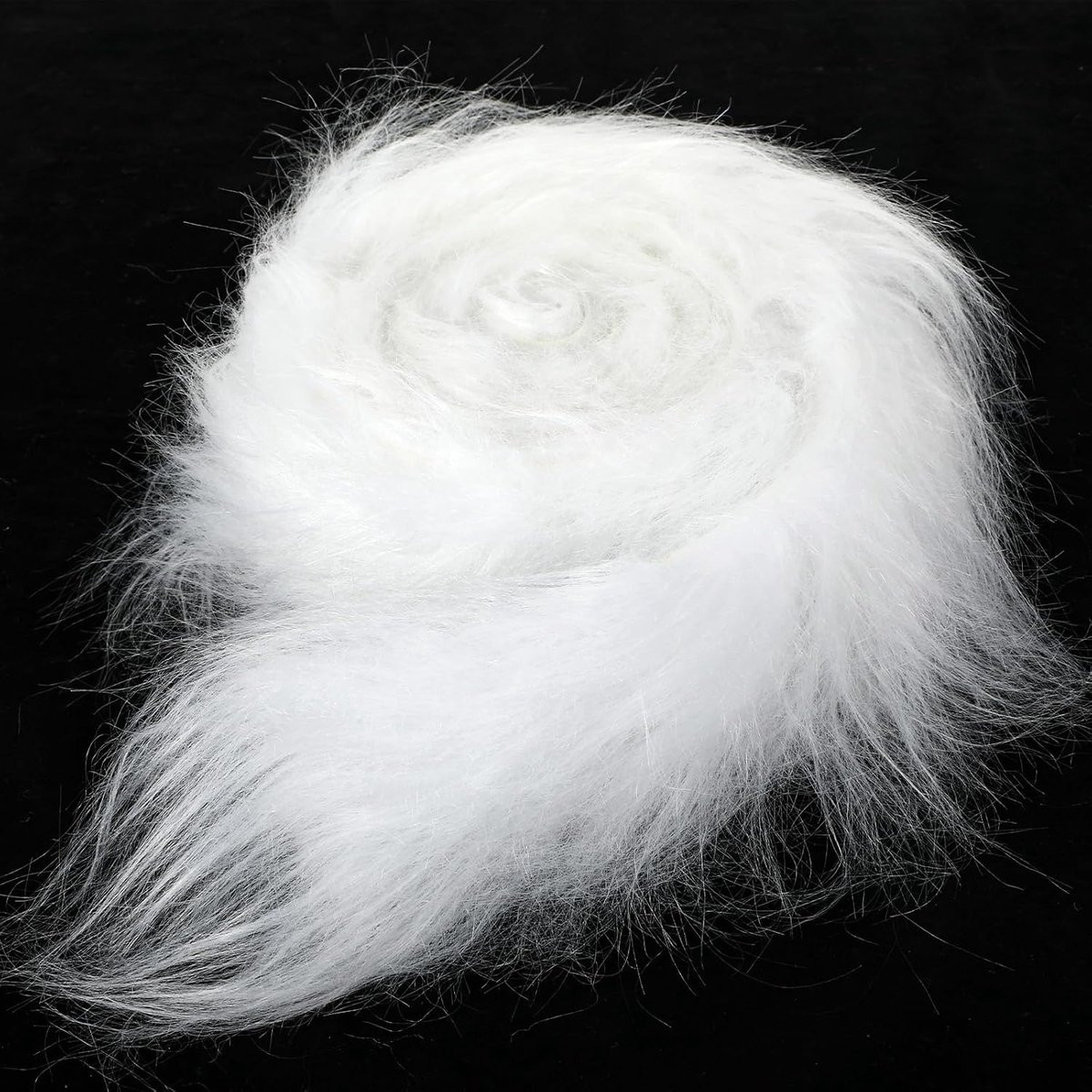 Wit faux fur fluffy vloerkleed 5 x 150 cm