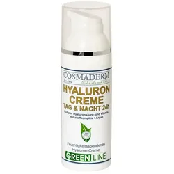 Cosmaderm Greenline Hyaluron Tag & Nachtcreme 24 h Argan 50 ml