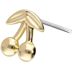 14 Karat Gold Aufsatz mit Titan Push Pin KIRSCHEN