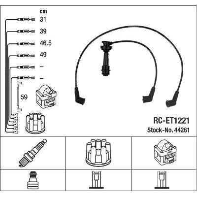 Ngk Zündleitungssatz [Hersteller-Nr. 44261] für Toyota
