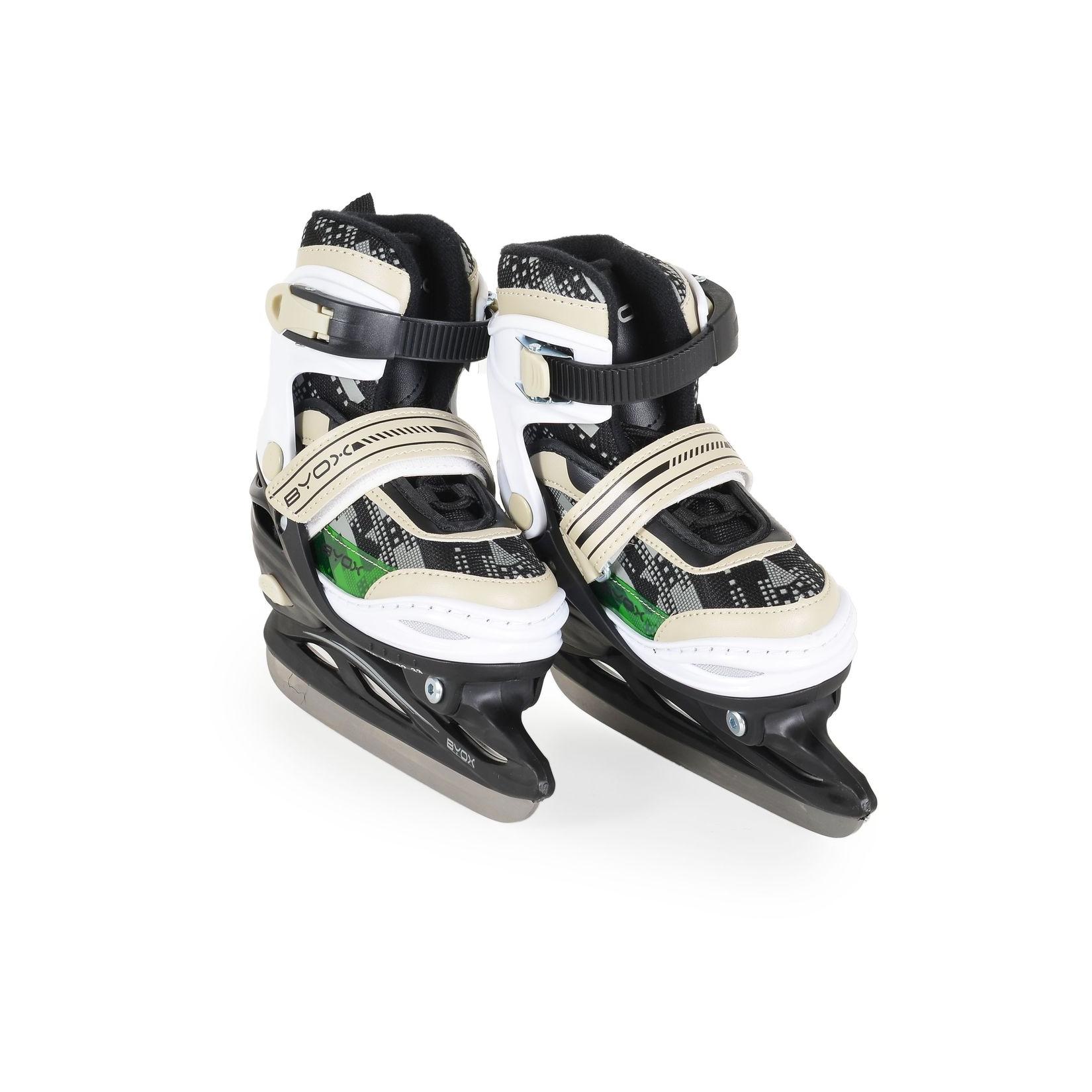 Byox Kinder Inliner, Schlittschuhe 2 in 1 Iceberg PU-Räder Schnürrsenkel Tasche Größe S (30-33)