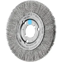 Rundbürste schmal ungezopft RBU Ø150x12xvariable Bohrung Edelstahl-Draht-Ø0,30