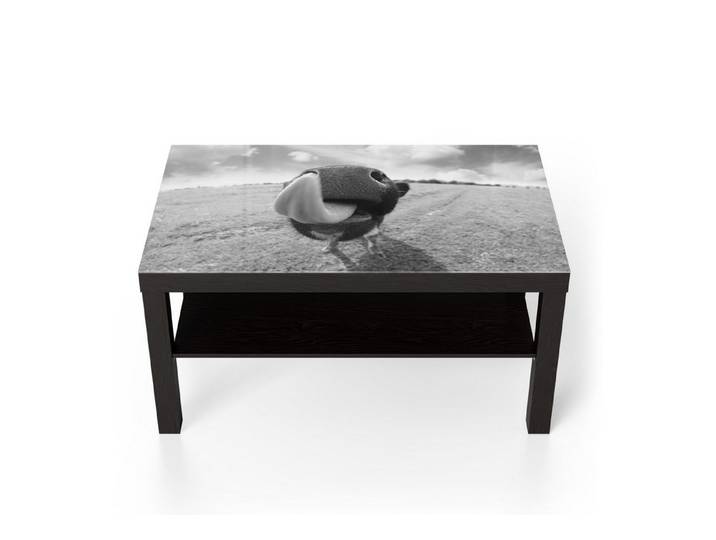 DEQORI Couchtisch 'Kuriose Kuh', Glas Beistelltisch Glastisch modern
