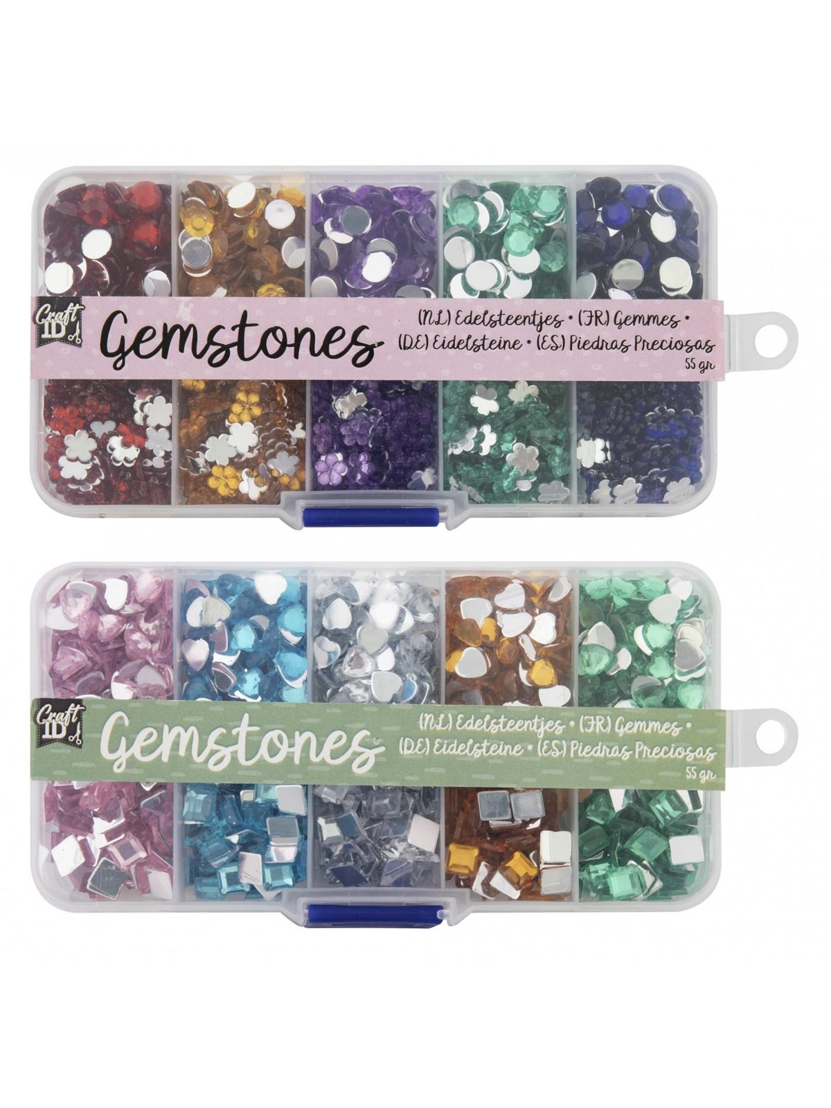 Creative Craft Group Decorative Gemstones 1.200 pieces in box.