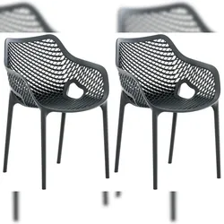 CLP 2er Set Stühle Air XL dunkelgrau