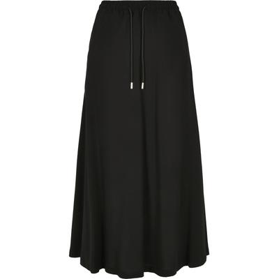 Jerseyrock URBAN CLASSICS "Urban Classics Damen Ladies Viscose Midi Skirt", Damen, Gr. L, schwarz, 100% Viskose, loose fit, Röcke