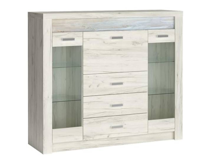 Lomadox Sideboard Kommode Highboard Anrichte Aufbewahrungsschrank Schubladenkommode Wohnzimmerschrank modern in weiß
