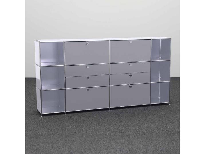 Highboard System4 228.0 x 40.0 cm, Silbergrau, Neu - Ideal für zeitloses Design