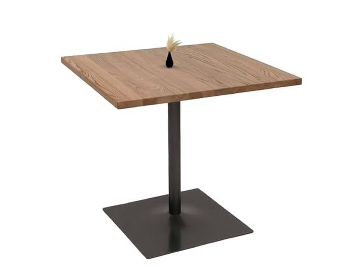 Mendler Bistrotisch HWC-H10 75x80x80cm Holz - Hellbraun Bartisch, Thekentisch, Industrial, Gastronomie, Ulme, MVG-Zertifiziert
