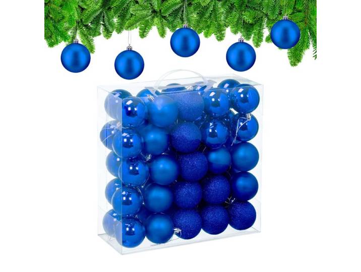 Relaxdays Lot de 50 boules de Noël