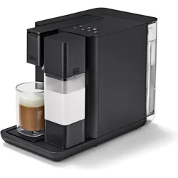 Tchibo Qbo MILK MASTER Premium Kapselmaschine mit Milchschaumfunktion, Velvet Black, Kaffeevollautomat, Schwarz