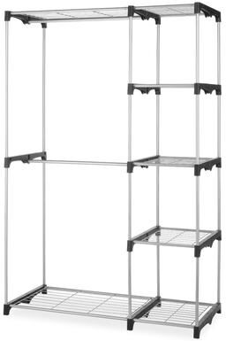 Whitmor Double Rod Freestanding Closet Heavy Duty Storage Organizer