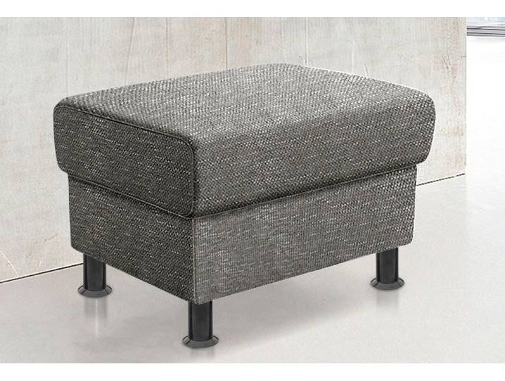 TRENDMANUFAKTUR Hocker Rondo 67 cm, Polsterhocker zur Serie, Breite, Füße schwarz, Fußhocker wahlweise mit Federkern, in verschiedenen Bezügen bestellbar