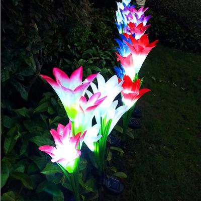 All Categories Goods Solar Lily Flower LED Garden Lights Outdoor Pathway 7 Color Solar Lily Flower LED Garden Lights Outdoor Pathway 7 Color