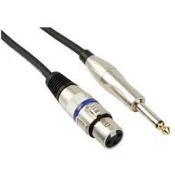 HQ Power PAC111 - Professionelles XLR-Audiokabel (6 m, 6.3mm Klinkenkabel, XLR Kabel), Audiokabel