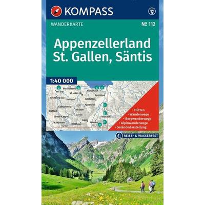 KOMPASS Wanderkarte 112 Appenzellerland, St. Gallen, Säntis 1:40.000, Sonstige von , KOMPASS Freytag & Berndt, 978-3-99154-404-3