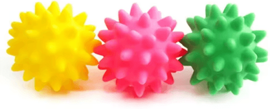 Inspire Picks 3 Piece Sea Urchin Dog Toy Balls Sound Reflecting Chew & Interactive Play Set 3pcs Random Color