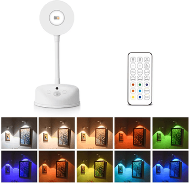 Inspire Picks USB Rechargeable RGB Motion Sensor Wall Light Wireless Dimmable LED Spotlight For Paintings & Pictures white 2000mah
