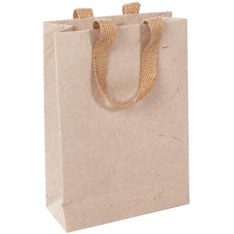 SIGEL Geschenktüte Natural Red Coco beige/rot 19,0 x 28,0 cm, 5 St.