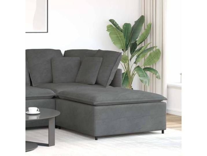 KGCRYUWED Modulares Fußhocker Modul Dunkelgrau 100x100x48 cm, Sitzhocker mit Cordstoff Polsterung für Wohnzimmer, Vielseitiges Polstermöbel Element für Sofa