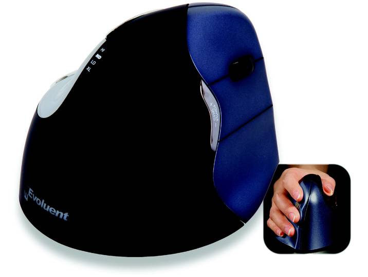 Bakker Elkhuizen Souris verticale Evoluent 4 sans fil avec Dongle USB-A droitier - Taille M