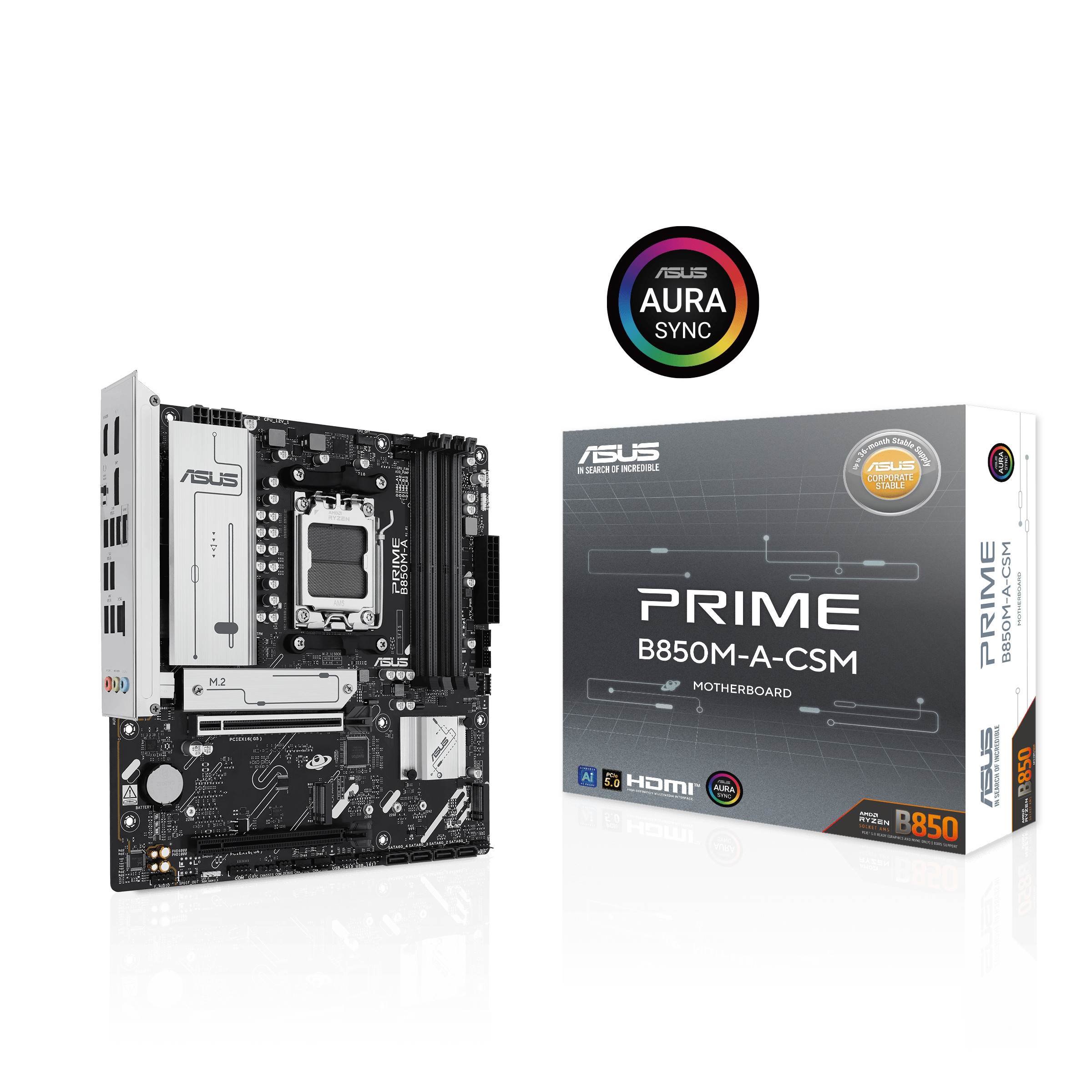 ASUS PRIME B850M-A CSM Micro-ATX Mainboard - Sockel AM5