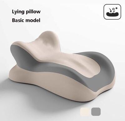 Combo Retail Shop Memory Foam Pillow, Ergonomic Neck Support, Bed Sofa Wedge, Pain Relief, Comfortable Leg Rest For Reading And Phone Use grey