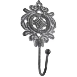 Chic Antique Haken mit Dekor antik grau, H15,5/L7/B4,5 cm, antik grau