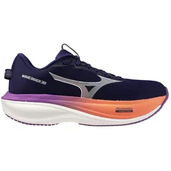 Mizuno Damenlaufschuhe Wave Rider 30, Rhodonite/white/firecracker - dunkelblau / 37