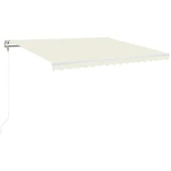 vidaXL Automatische Markise mit LED & Windsensor 450x350 cm Creme