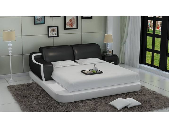 Xlmoebel, Wasserbett Leder Polsterbett LB8803 mit modernem Design und hohem Komfort, (Wasserbett LB8803), Hergestellt in Europa