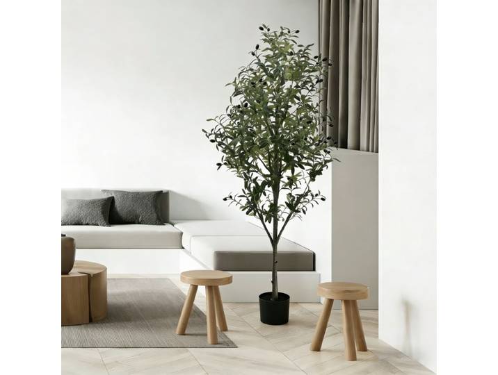 Olivier artificiel en pot de 180 cm, arbre à feuillage pour salon, entrée, bureau, décoration intérieure moderne