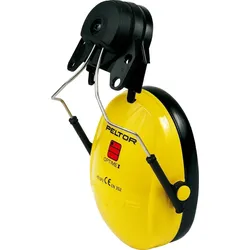 3M PELTOR Optime I Kapselgehörschutz, Helmbefestigung, gelb, mit Helmadapter P3A, "verschraubbar", SNR = 26 dB, H510P3A