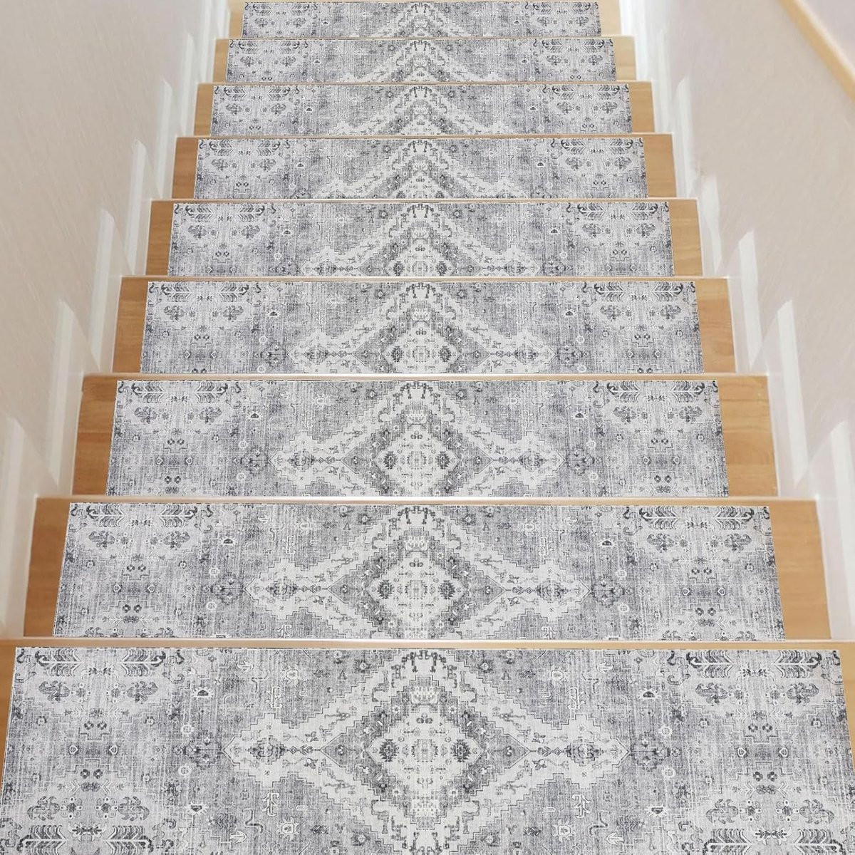 Set van 4 antislip trapmatten vintage stijl, breedte: 76 cm, diepte: 20 cm