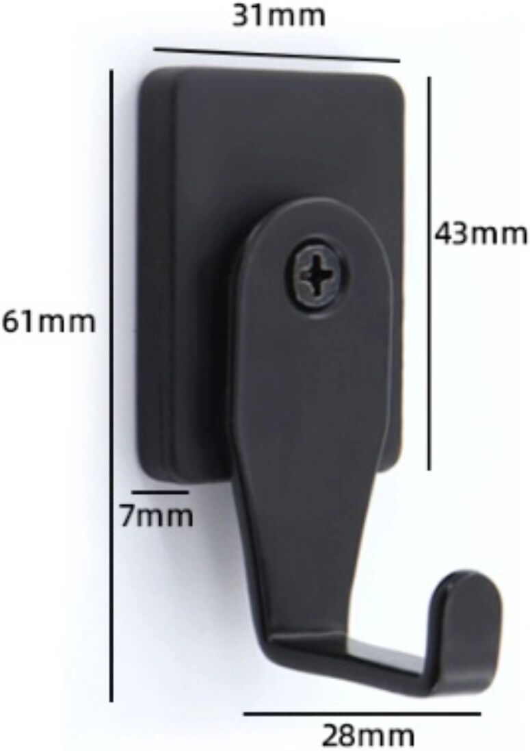 INF Blumen-Ring magnetischer Haken klein – N35 starker Magnet, gummibeschichtetes Metall, dekorativ schwarz