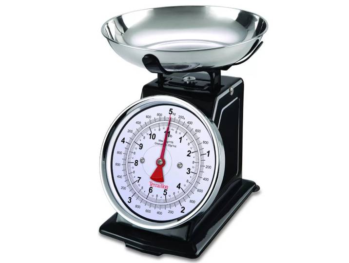 Terraillon - Küchenwaage Trad 500 Schwarz (1 Stk), One Size