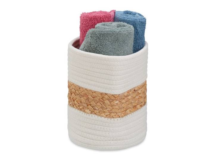 Relaxdays Panier rangement coton bicolore