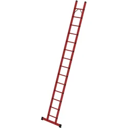 Günzburger Steigtechnik Sprossen-Anlegeleiter GFK mit Traverse 14 Sprossen - 036814