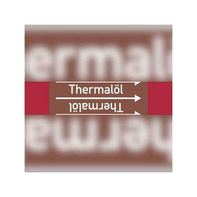 Rohrleitungskennzeichen Thermalöl - 33000x90 mm Folie selbstklebend