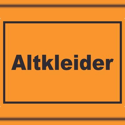 HB-Druck Altkleider Mülltrennung Aufkleber mit Text A2 (420x594mm)