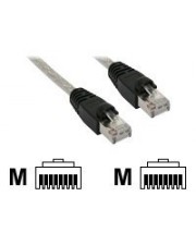 InLine Patch-Kabel RJ-45 M bis M 30 cm SFTP CAT 5e geformt durchsichtig (72533T)