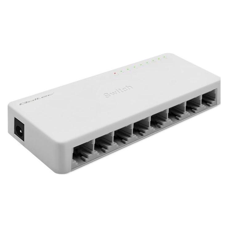 Qoltec Netzwerk SWITCH 8xRJ45 Port 1000Mbps LAN (8 Ports) (52248)